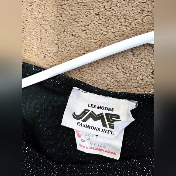 Black Glitter Shimmer Blouses - Picture 2 of 3